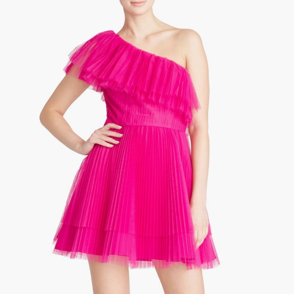 ML tulle one shoulder dress